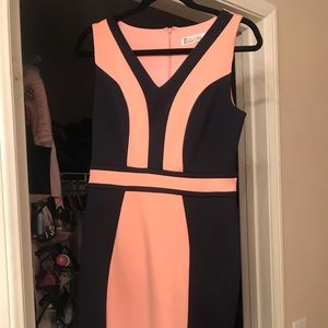 Navy blue and baby pink dress